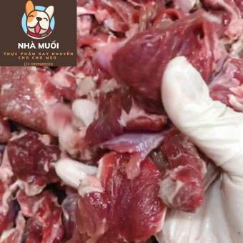 Vụn bò úc 1kg - nhiều nạc ít gân mỡ - thức ăn cho thú cưng chó mèo - thức ăn cho chó mèo - thịt bò TPHCM