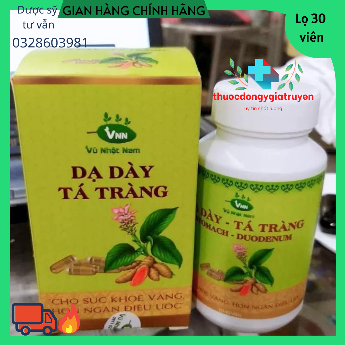 Viên Dạ Dày -Tá -tràng-Vũ Nhật Nam lọ 60v