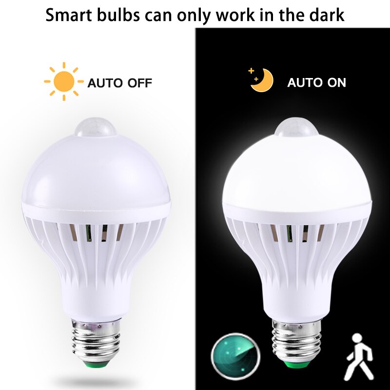 Bóng đèn led, cảm biến hồng ngoại, tự động sáng khi thấy người bóng 12w