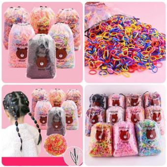 Dây Thun Buột Tóc, Túi Thun 4000 Sợi Cho Bé Gái ,Túi Gấu Dây Dhun Buộc Tóc Nhiều Sợi