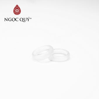 Nhẫn nữ đá mã não trắng - Ngọc Quý Gemstones
