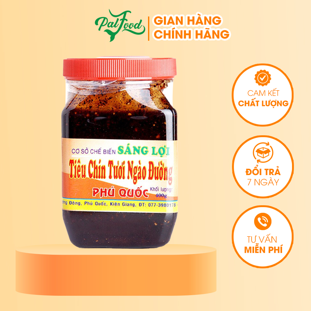 Tiêu chín ngào đường-hũ 400g -palfood