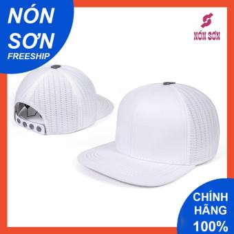 Nón Sơn Snapback trắng trơn mỏ ngang bằng phong cách hip hop / Nón Snapback Nón Sơn chính hãng