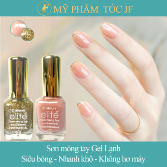 Set sơn móng tay gel lạnh cao cấp 16ml màu hồng nude kim tyến vàng (không cần hơ máy)