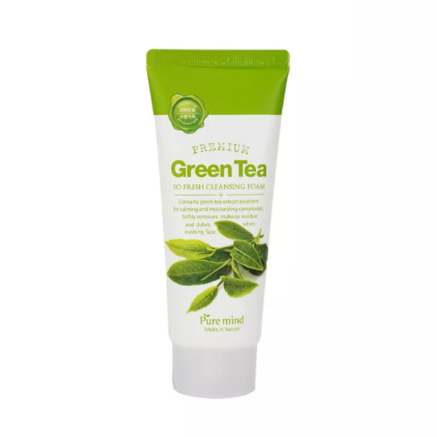 Sữa rửa mặt trà xanh pure mind green tea so fresh cleansing foam