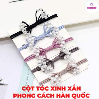 Thun cột tóc nữ nhiều màu xinh xắn phong cách Hàn Quốc M06