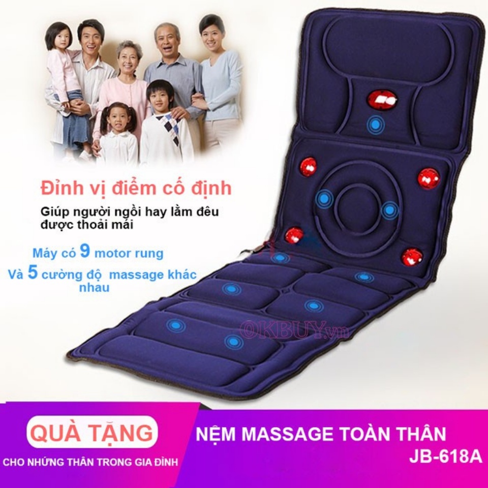 Ghế (nệm) Massage Hồng Ngoại Đệm Massage Toàn Thân ,Có Điều Khiển Điều Chỉnh Nhều Chếu Độ Massage Nệm Masage Toàn Thân Nhỏ Gọn Thích Hợp Người Già Người Ốm Dân Văn Phòng. bảo hành 12 tháng . lỗi 1 đổi 1.