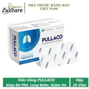 Viên Uống PULLACO Giúp Bổ Phế Long Đờm Giảm Ho Hỗ Trợ Giảm Nguy Cơ Khò Khè Khó Thở Do Ho Kéo Dài (Hộp  20 Viên) Luxcare