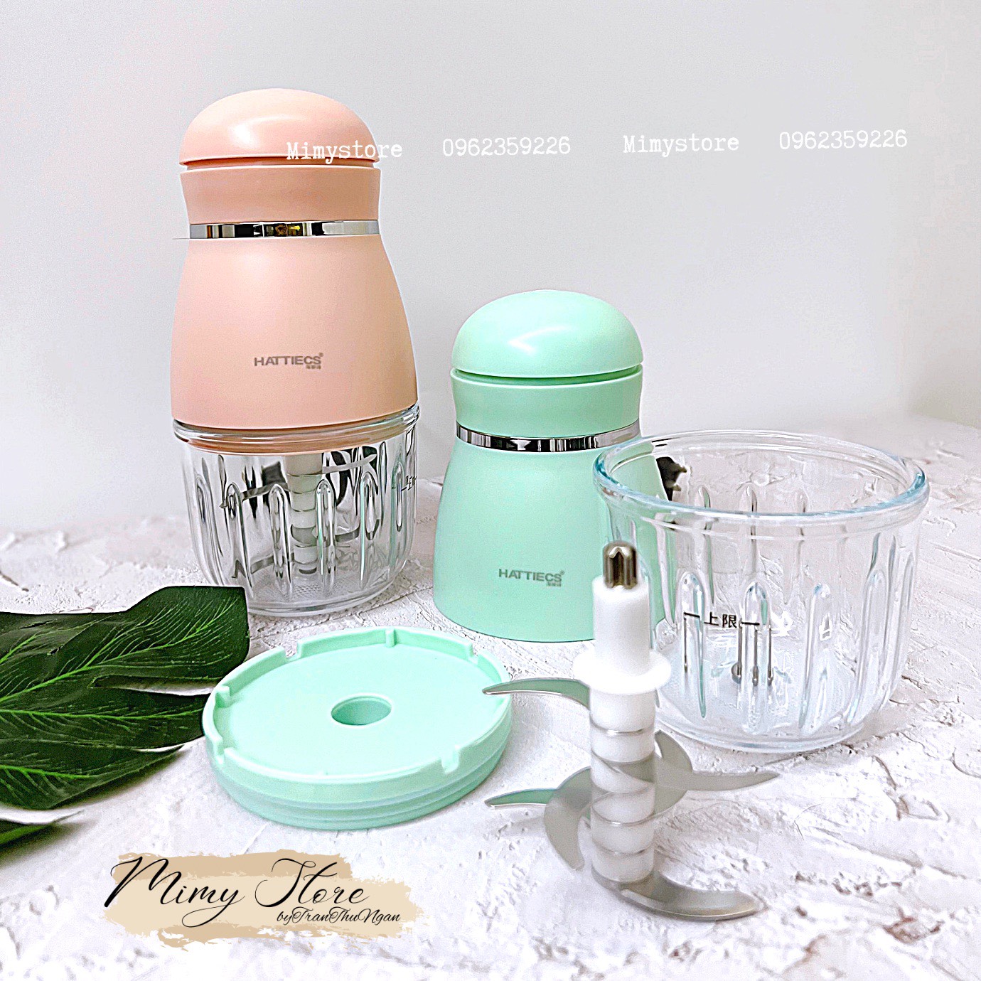 Máy xay ăn dặm cầm tay đa năng hattiecs 6 lưỡi