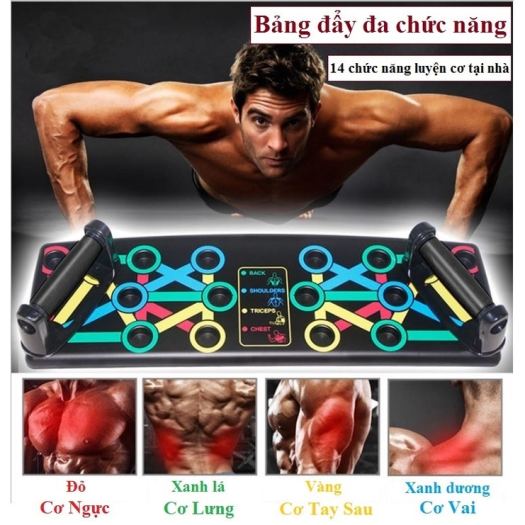 Dụng Cụ Hít Đất Đa Năng Bộ Dụng Cụ Tập Luyện Hít Đất Chống Đẩy Tập Gym Tại Nhà Cao Cấp Chính Hãng