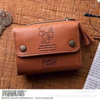 👜 Japanese Appendix Snoopy 70% Off Short Style Wallet Unisex Tassel Clutch Cute Coin Bag Coin Purse