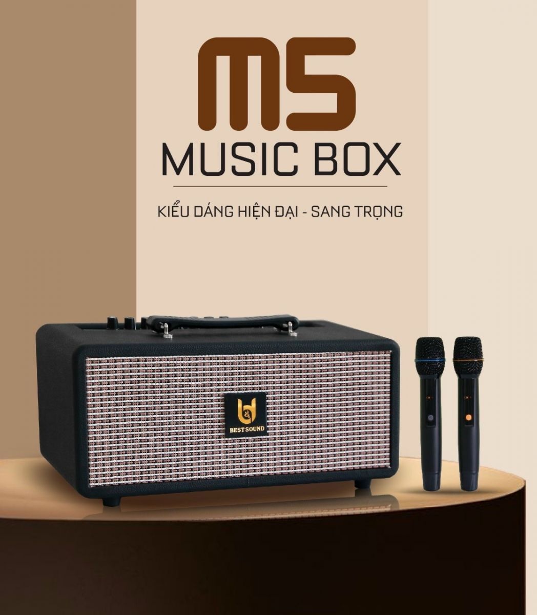 Loa mini xách tay best sound m5 - hệ thống 2 loa bass 13.5cm và 2 loa treble 5cm - gia khang shop