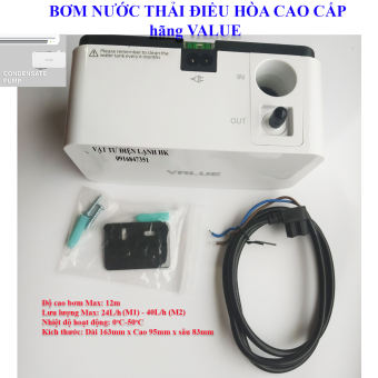 Máy bơm xả nước thải máy lạnh điều hoà Value 12M 12 mét - Bơm thoát nước ngưng M1 M2
