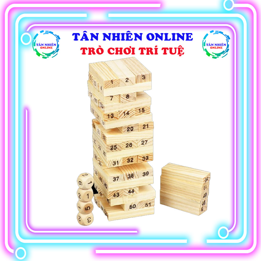 [Mua có QUÀ] Trò chơi gỗ rút nhỏ hộp xanh54 thanh X-1 bao gồm 54 thanh rút + 4  viên xúc xắc, được làm từ chất liệu 100% bằng gỗ tự nhiên chất liệu mịn màng các miếng ghép được làm tỉ mỉ và chi tiết
