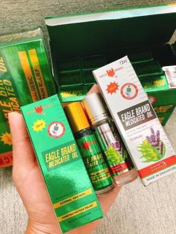 Chính hãng DẦU GIÓ XANH HIỆU CON Ó DẠNG LĂN 12ml ( xanh)