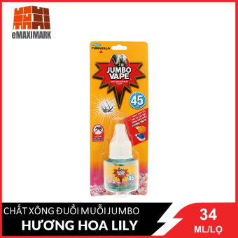 Chất Xông Đuổi Muỗi JUMBO Jumbo Vape D1 Hương Hoa Lily 34ml