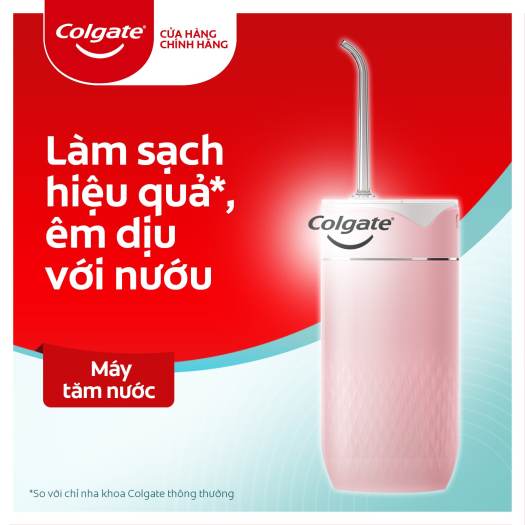 Máy tăm nước Colgate nhỏ gọn, chống thấm nước, pin sạc