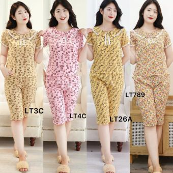 Đồ bộ mặc nhà lửng lụa mềm mịn, quần áo nữ mẫu lửng mặc hè