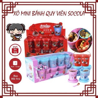 Xô Mini Bánh Viên Socola dễ thương Xô 25 Gam