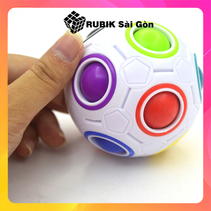 Rubik quả bóng YongJun Puzzle Ball biến thể rubic Rainbow YJ magic kiểu dáng đẹp lạ chắc tay giá rẻ cho bé