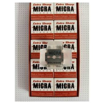 Hộp 100 lưỡi dao lam cạo gót chân, cạo râu Micra