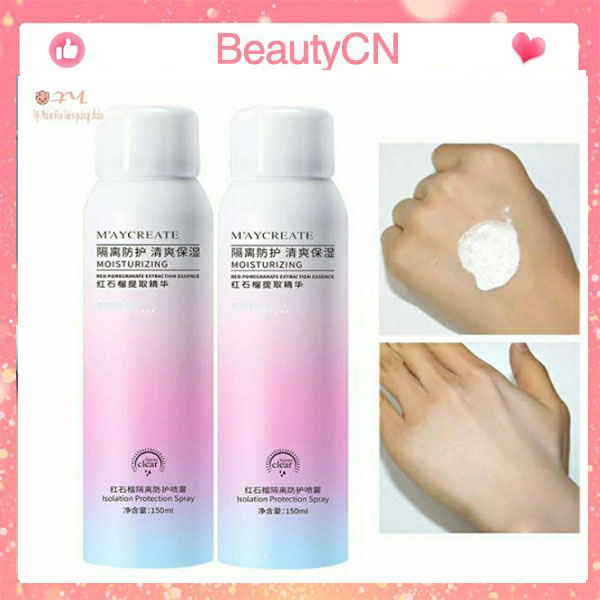 Kem chống nắng Maycrete chai 150ml- Xịt Chống nắng nâng tông lamg trắng da mặt