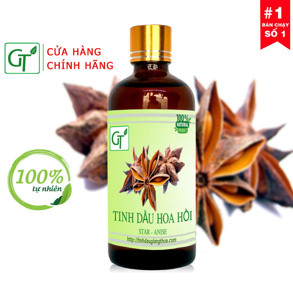 Tinh dầu hoa Hồi nguyên chất - Hàng Cao Cấp - Lạng Sơn - Tự Nhiên 100% - Hương thơm ấm áp, thanh tịnh, giúp thanh lọc không khí, vệ sinh nhà cửa