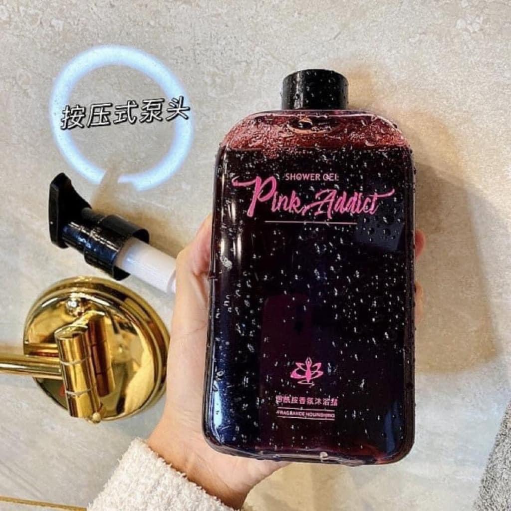 Sữa Tắm Nước Hoa Pink Addict Nhũ Hồng Siêu Thơm - Sữa tắm nội địa trung