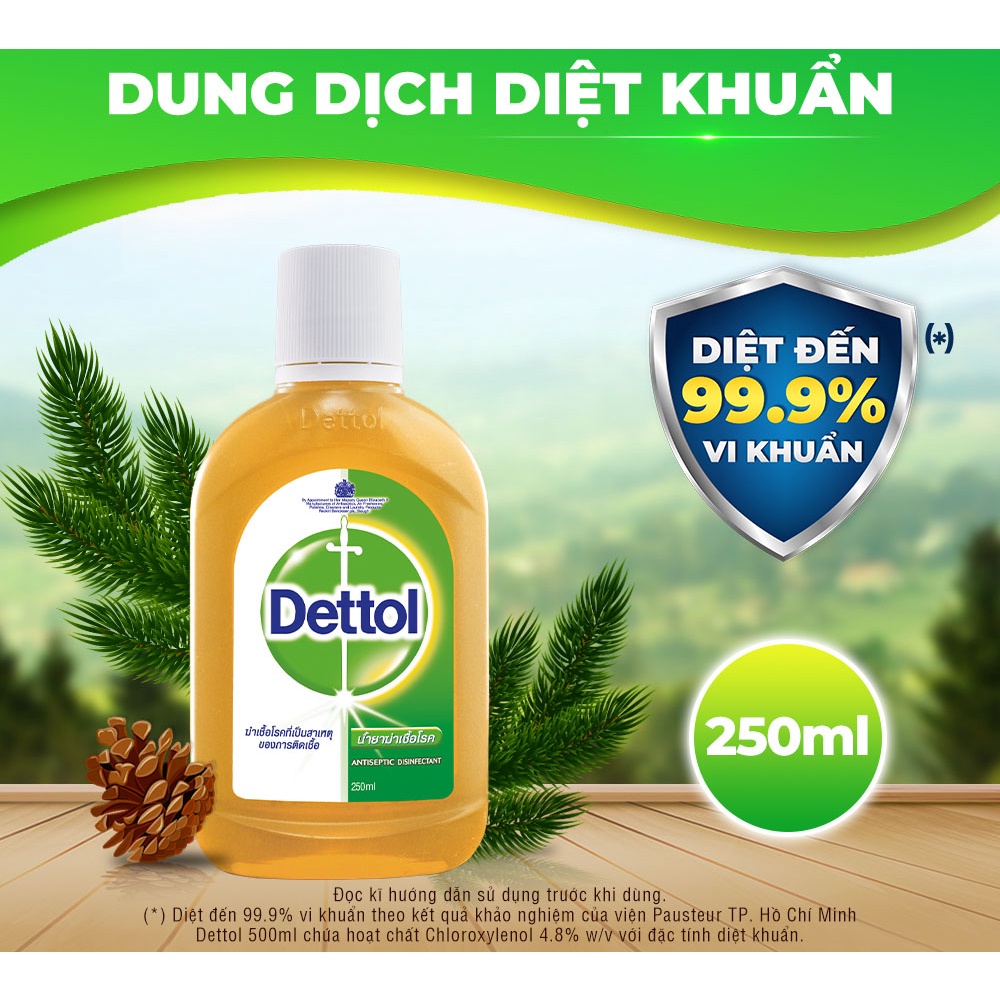 Dung dịch diệt khuẩn đa năng dettol 250ml - 500ml - 1l