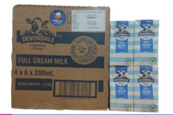 Thùng 24 Hộp Sữa DEVONDALE Nguyên Kem 200ML - Sữa Úc - Full cream. Date 01/2024