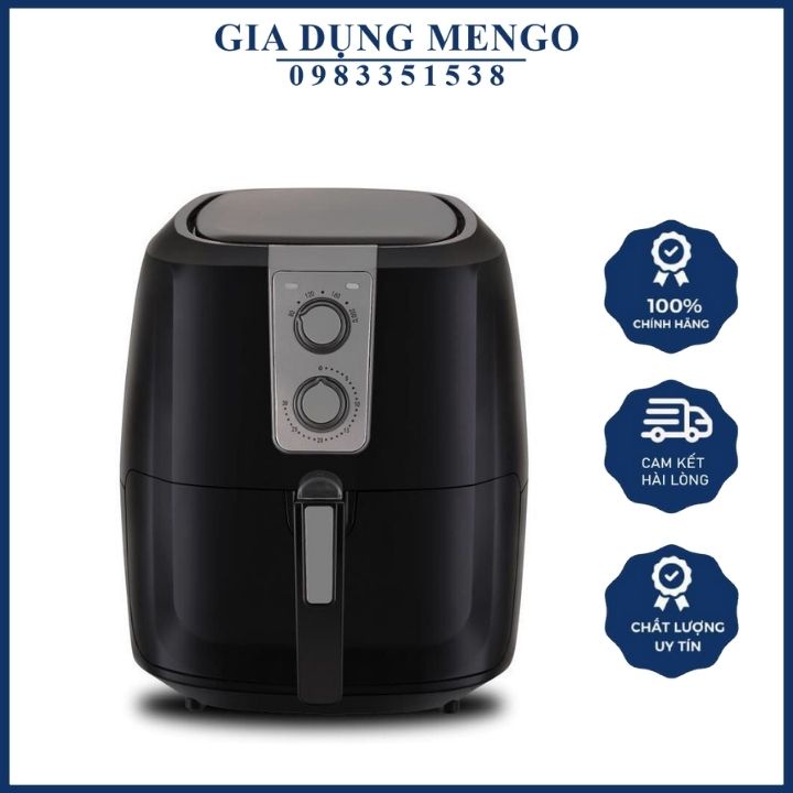 Nồi chiên không dầu 5.2l galuz gla-615 điều khiển cơ công suất 1800w nhập khẩu chính hãng