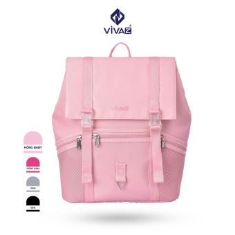 Balo nam nữ đi học, đi làm, đi chơi chống thấm nước cao cấp VivaZ backpack chính hãng , màu hồng
