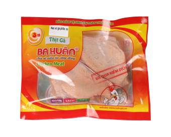Ức gà Ba Huân ( loại phile có da) gói 500gr