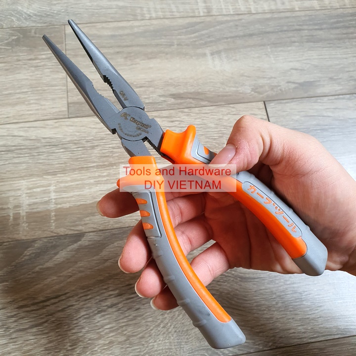 [Ảnh thật] [Chính hãng] Kìm nhọn Kapusi cao cấp cỡ 8 inch, Bảo hành 12 tháng- Kềm mỏ nhọn Asaki 200mm