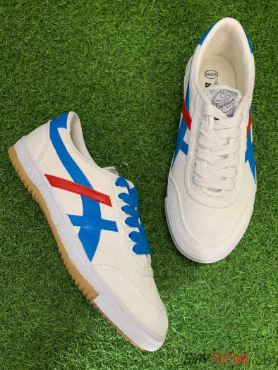 Giày Bata Warrior 27A - Trắng Xanh Đỏ