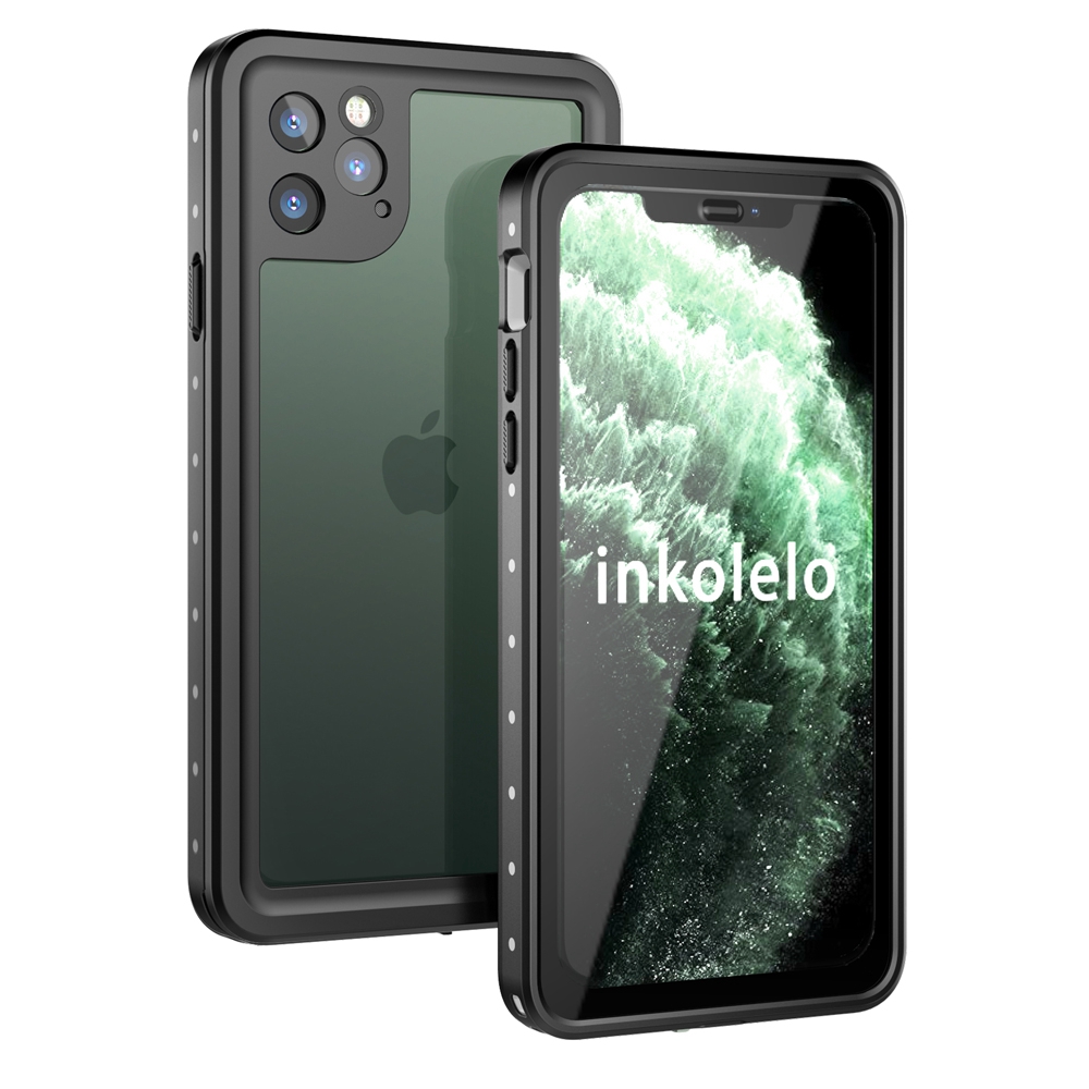 Ốp chống nước Inkolelo cho iPhone 11 Pro Max 6,5 inch Ốp chống sốc Bảo vệ toàn thân cho iPhone 11 Pro Max (Màu Đen)