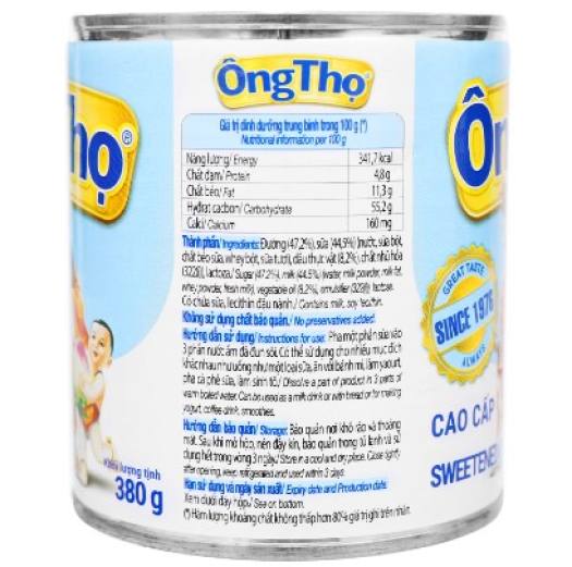 Sữa đặc Ông Thọ Trắng - thùng 48 lon x 380g