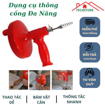 Thông tắc bồn cầu, dụng cụ thông cống, thông tắc ống nước ,dây thông tắc cống lò xo - Dụng Cụ Thông Cống Chuyên Nghiệp dài 5m- Khách yêu không nên bỏ qua nhé!