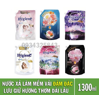 Nước xả vải Hygiene đậm đặc 1.3 lít lưu hương bền lâu - 100% hàng nội địa Thái Lan