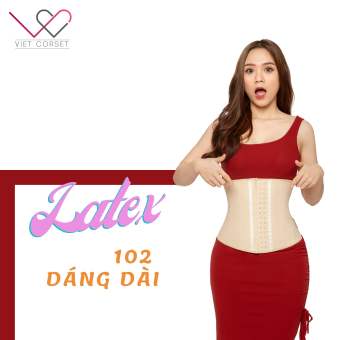Gen nịt bụng Latex Slim 102 dáng dài VietCorset Chính Hãng - Đai Latex Nịt Bụng Định Hình Giảm Eo & Mỡ Bụng - Hạ size miễn phí