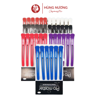Kẹp mỏ vịt pro master chia xước tóc vỉ 6 cái giá rẻ siêu đẹp bền chuyên dụng cho salon tóc nam nữ spa barber shop