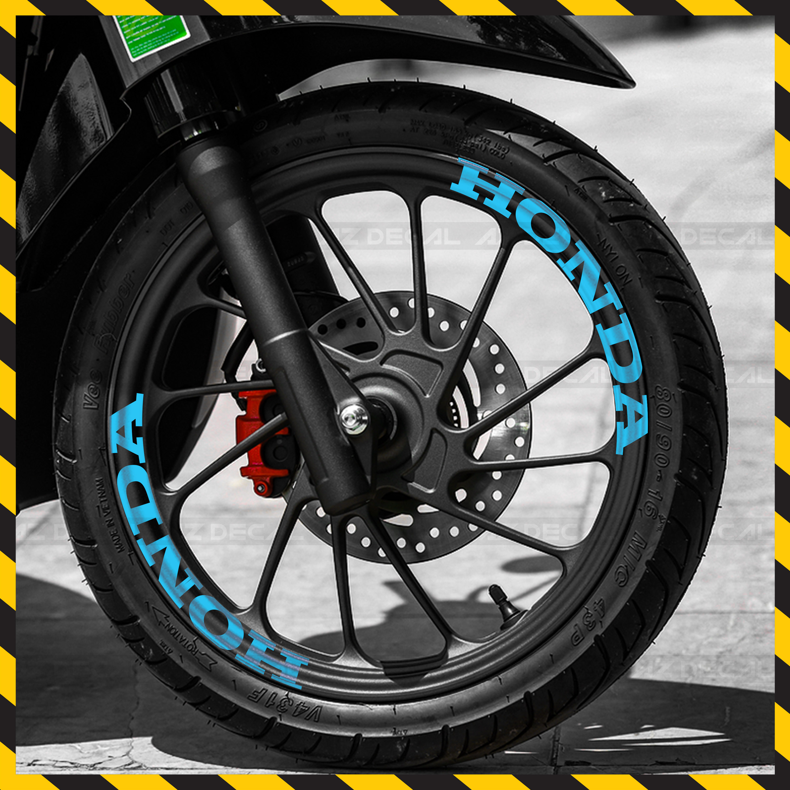 Tem Dán Vành Xe Máy Phản Quang Honda Winner X Air Blade Vision SH... | TV37 | Decal Dán Vành Xe Máy