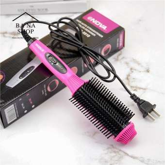 Lược điện NOVA 8810 uốn cúp chải thắng tóc đa năng (Hồng)-BBVL