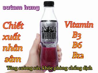 Nước tăng lực Warrior hương nho (1 CHAI )  325ml  chiến binh năng lượng bổ sung vitamin B3 B6 B12 và khoáng chất (1 Lốc 6 chai ) HẠN SỬ DỤNG MỚI . sản phẩm có trúng thưởng BỪNG TỈNH SĂN QUÀ ĐỈNH .sth