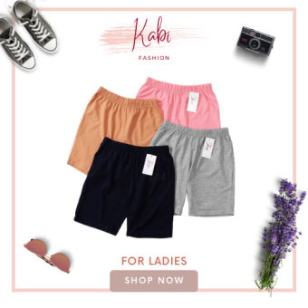 Quần đùi nữ KABI short legging ngắn dáng ôm thun cotton bốn chiều màu trơn hồng xám xanh đen