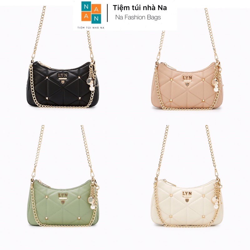Túi lyn kẹp nách amuse s tag ngọc 19cm|6 màu sắc