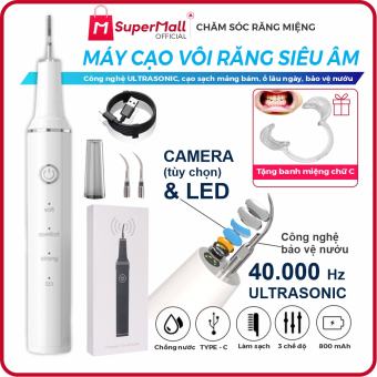 Máy lấy cao răng, cạo vôi răng siêu âm cầm tay Ultrasonic, 40.000 Hz, giảm hôi miệng, sạc Type-C, tự lấy cao răng tại nhà