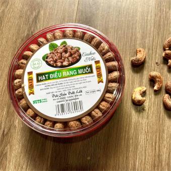 Hạt Điều Rang Muối Nguyên Lụa | Đặc Sản Đăk Lăk | Hộp 500gr Xếp Hoa Tự nhiên