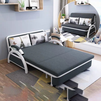 Giường gập gọn - Giường gập thành ghế sofa - Giường đệm cao su - Ghế sofa giường 1,2x1,9M