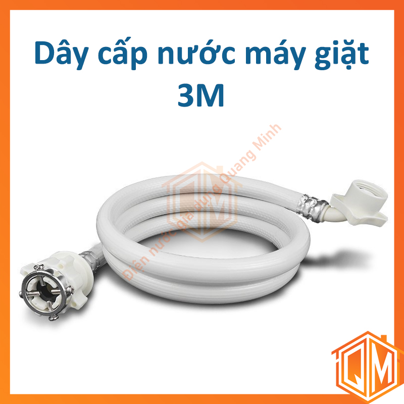 Dây cấp nước máy giặt 3m màu trắng